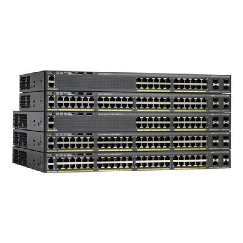 Cisco Catalyst 2960X-48LPS-L - Přepínač - řízený - 48 x 10/100/1000 (PoE+) + 4 x gigabitů SFP - desktop, Lze montovat do