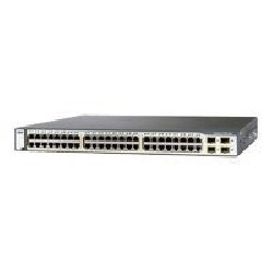 Cisco Catalyst 3750-48PS - Přepínač - L3 - řízený - 48 x 10/100 (PoE) + 4 x SFP - Lze montovat do rozvaděče - PoE - repasovaný