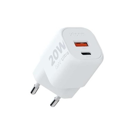 xtorm XEC020 - Sítový adaptér - GaN2 Ultra - 20 Watt - PD, QC 3.0 - 2 výstupní konektory (USB, 24 pin USB-C)