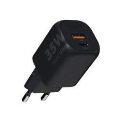 xtorm - Síťový adaptér - GaN2 Ultra - 35 Watt - PD, QC 3.0 - 2 výstupní konektory (USB-C, USB) - černá