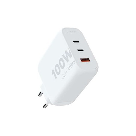 xtorm XEC100 - Sítový adaptér - GaN2 Ultra - 100 Watt - PD, QC 3.0 - 3 výstupní konektory (USB, 2 x USB-C)