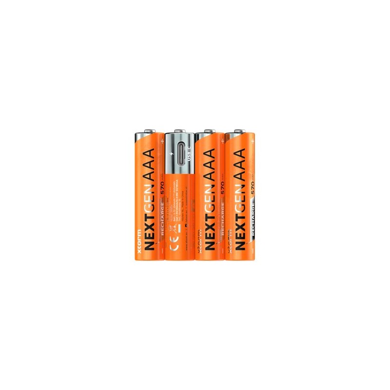 xtorm NextGen series - Baterie - s USB-C 4 x AAA - (dobíjecí) - 570 mAh