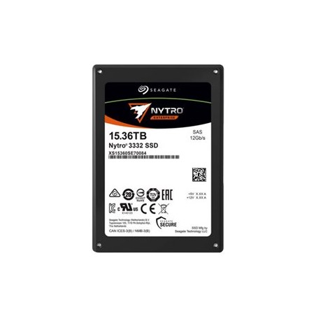 Seagate Nytro 3332 XS15360SE70094 - SSD - šifrovaný - 15.36 TB - interní - 2.5" - SAS 12Gb/s - Self-Encrypting Drive (SED)