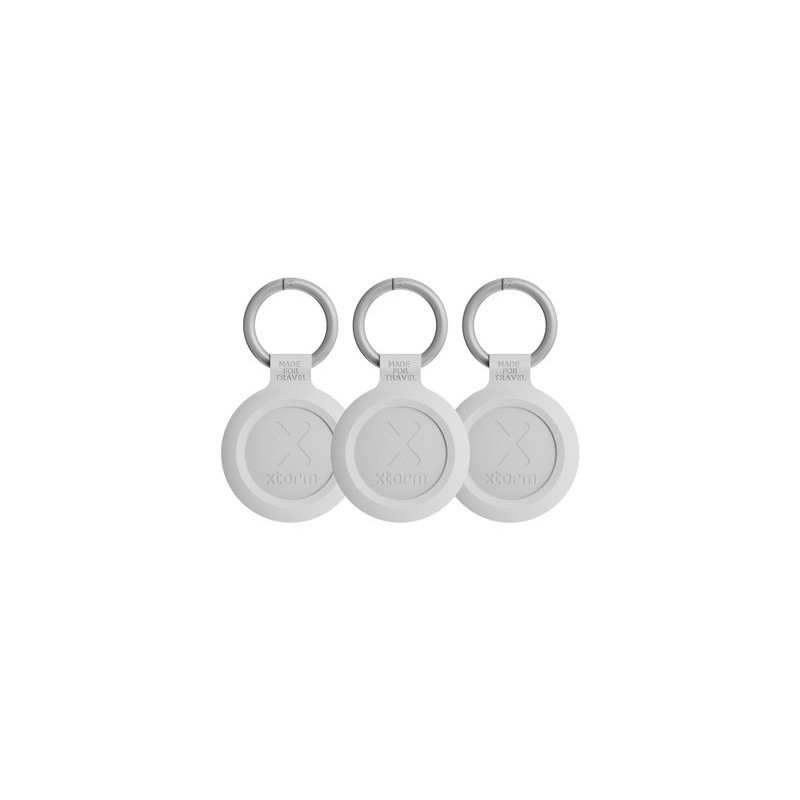 xtorm TravelTag XTAG2GA10-3PACK - Bluetooth lokalizační čip - pro Android a iPhone, voděodolný - ash white (balení 3)