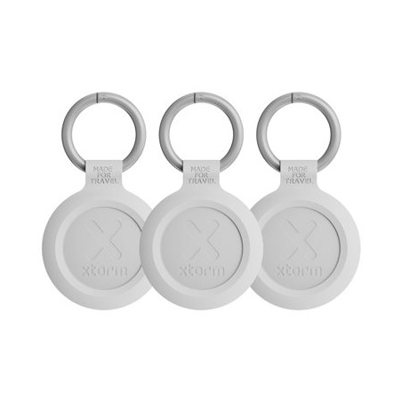 xtorm TravelTag XTAG2GA10-3PACK - Bluetooth lokalizační čip - pro Android a iPhone, voděodolný - ash white (balení 3)