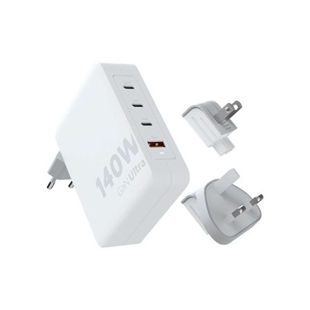 xtorm XVC2067 - Sítový adaptér - kabel, GaN - AC 100-240 V - 140 Watt - výstupní konektory: 4
