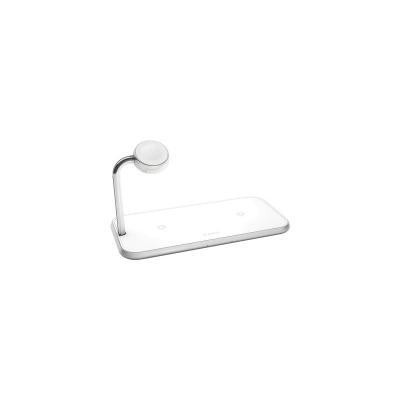 ZENS Dual+Watch Aluminium Wireless Charger - Bezdrátová nabíjecí podložka + AC napájecí adaptér - 20 Watt - Apple Fast Charge