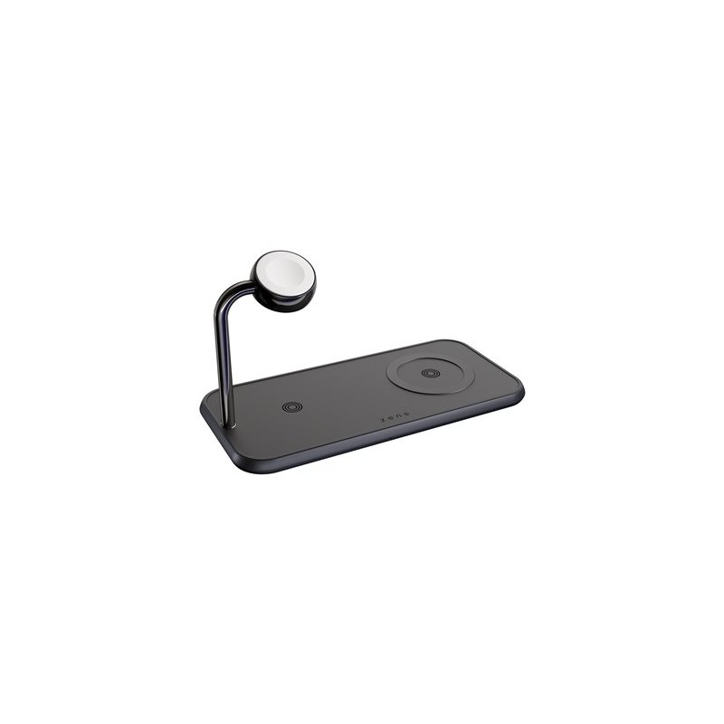 ZENS Dual+Watch Aluminium Wireless Charger - Bezdrátová nabíjecí podložka / nabíjecí stojan - magnetický + AC napájecí adaptér