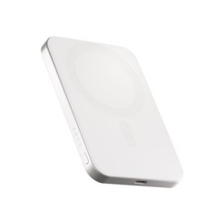 ZENS Pro 1 - Bezdrátová power banka - slim - 5000 mAh - 15 Watt - na kabelu: USB-C - bílá