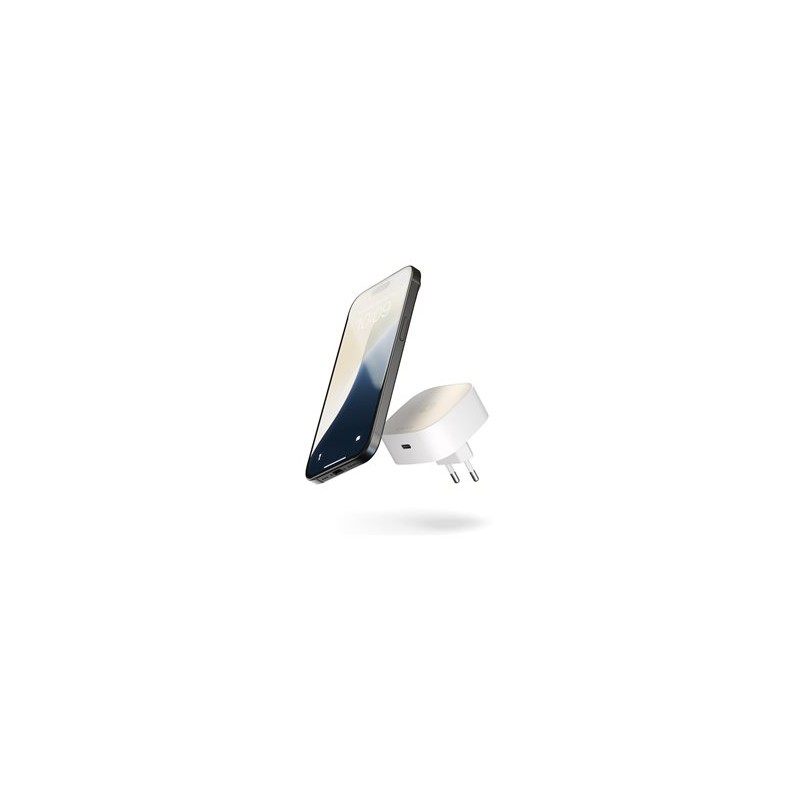 ZENS - Bezdrátový nabíjecí stojan / napájecí adaptér - 18 Watt (USB-C) - bílá