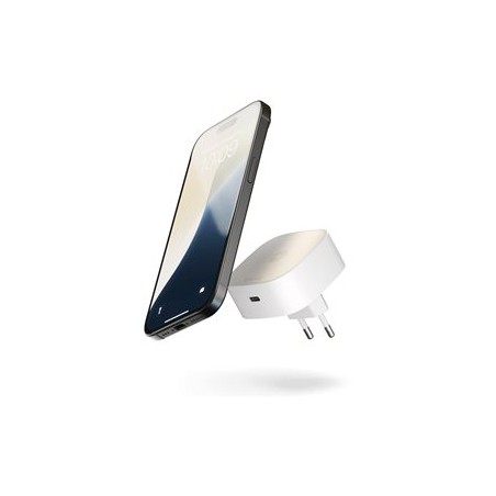 ZENS - Bezdrátový nabíjecí stojan / napájecí adaptér - 18 Watt (USB-C) - bílá