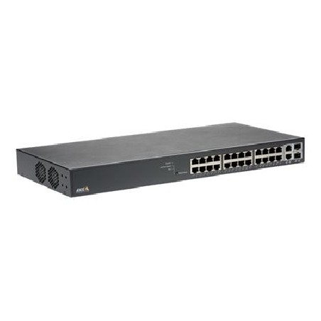 Axis T8524 PoE+ Network Switch - Přepínač - řízený - 24 x 10/100/1000 (PoE+) + 2 x combo Gigabit SFP (uplink) - desktop, Lze