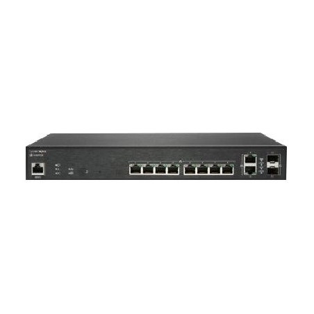 SonicWall Switch SWS12-10FPOE - Přepínač - řízený - 10 x 10/100/1000 (PoE+) + 2 x gigabitů SFP - desktop - PoE+ (130 W) - NFR