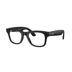 Gen 2 RAY-BAN | META WAYFARER Bridge & nosepads High Bridge Fit Frame Matte Black Lenses Clear