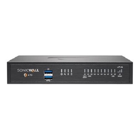SonicWall TZ470 - Advanced Edition - bezpečnostní zařízení - s roční služba TotalSecure - 1GbE, 2.5GbE - desktop