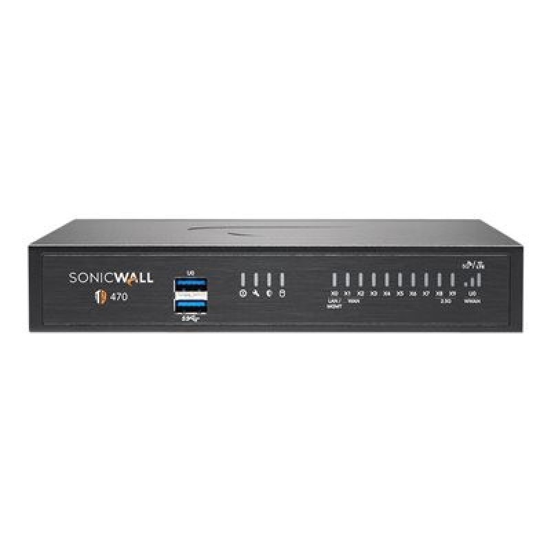 SonicWall TZ470 - Advanced Edition - bezpečnostní zařízení - 1GbE, 2.5GbE - SonicWALL Secure Upgrade Plus Program (2 roky)