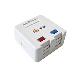 Solarix Zásuvka modulární pro 2 keystony na omítku bílá SXMO-2-0-WH
