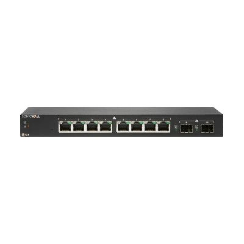 SonicWall Switch SWS12-8 - Přepínač - řízený - 8 x 10/100/1000 + 2 x gigabitů SFP - desktop - s 1 rok 24x7 podpora