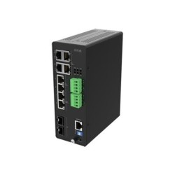 Axis D8208-R - Přepínač - průmyslový - řízený - 8 x 10 Gigabit Ethernet - desktop - PoE++ (480 W) - pro AXIS A1610-B, C1410