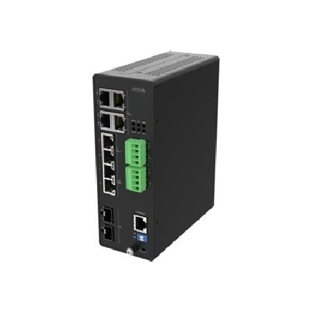 Axis D8208-R - Přepínač - průmyslový - řízený - 8 x 10 Gigabit Ethernet - desktop - PoE++ (480 W) - pro AXIS A1610-B, C1410