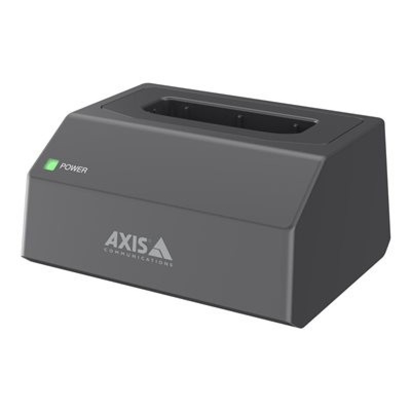 Axis W702 - Dobíjecí a synchronizační stanice - 9 Watt (konektor kamery na tělo) - černá NCS S 9000-N - Evropa - pro AXIS W110