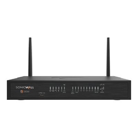 SonicWall TZ Series (Gen 8) TZ 380W - Bezpecnostní zarízení - 1GbE, 2.5GbE, 5GbE - Wi-Fi 6 - 2.4 GHz, 5 GHz - SonicWALL Secure