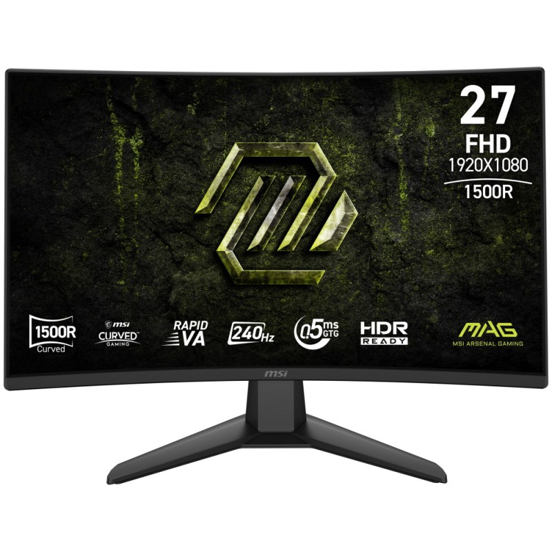 MSI LCD MAG 274CF X24, 27", 1920x1080, Rapid VA, 0,5 ms, VESA 100x100, Black