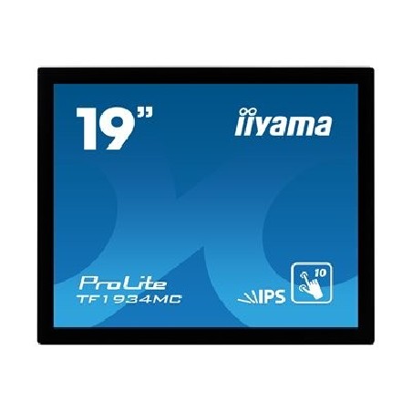 19" iiyama TF1934MC-B7X: IPS, 1280x1024, capacitive, 10P, 350cd/m2, VGA, DP, HDMI, IP65, černý