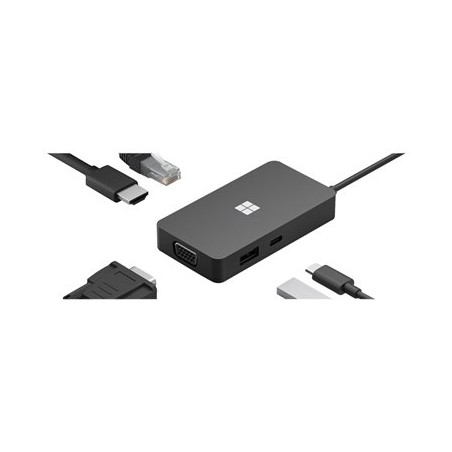 Microsoft USB-C Travel Hub - Dokovací stanice - USB-C - VGA, HDMI - 1GbE - komerční 1E400003