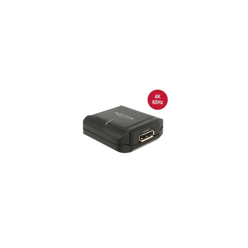 Delock Delock Displayport 1.2 Repeater 4K 60 Hz - Opakovač - DisplayPort - DisplayPort 20 pinů / DisplayPort 20 pinů - až 40 m