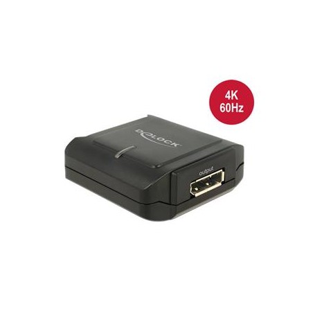 Delock Delock Displayport 1.2 Repeater 4K 60 Hz - Opakovač - DisplayPort - DisplayPort 20 pinů / DisplayPort 20 pinů - až 40 m