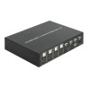 Delock 4 in 1 Multiview - Přepínač KVM / audio / USB - 4 x KVM / zvuk / USB - 1 místní uživatel - desktop
