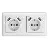 2-Way Wall Socket with 4 x USB Type-A Ch, 2-Way Wall Socket with 4 x USB Type-A Ch