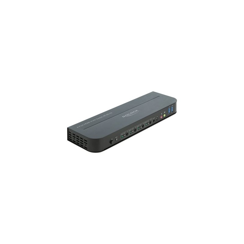 Delock - Přepínač KVM / audio - 4 x KVM / zvuk - 1 místní uživatel - desktop