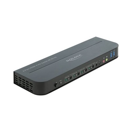 Delock - Přepínač KVM / audio - 4 x KVM / zvuk - 1 místní uživatel - desktop