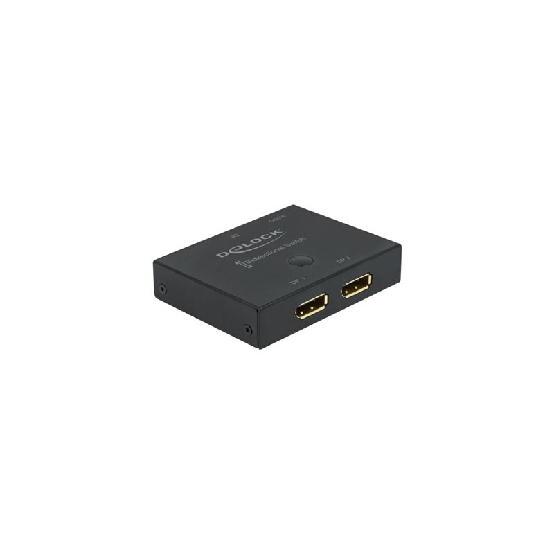 Delock DisplayPort 2 - 1 Switch bidirectional 8K 30 Hz - Spínač video/audio - 2 x DisplayPort - desktop