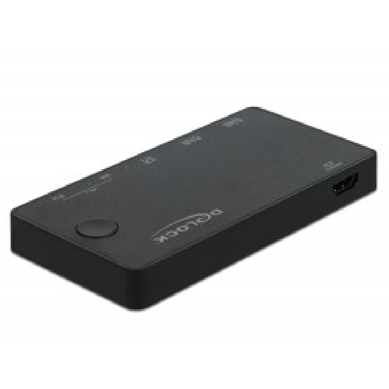 Delock HDMI / USB-C KVM Switch 4K 60 Hz with USB 2.0 - Přepínač KVM / USB - 1 místní uživatel - desktop
