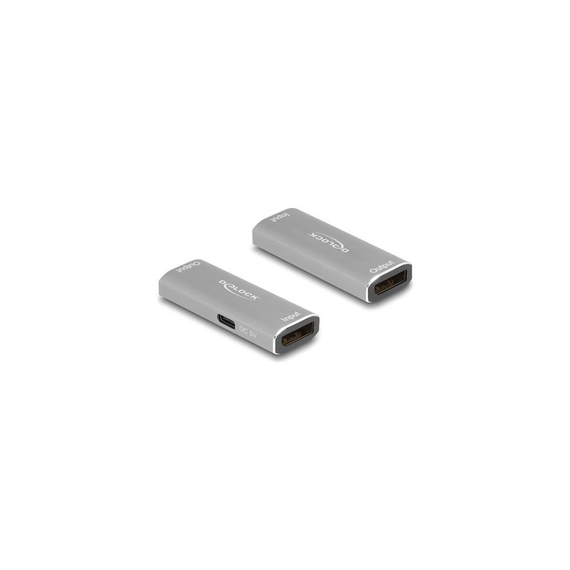 Delock - Opakovac - DisplayPort - DisplayPort 20 pinu / DisplayPort 20 pinu - až 20 m