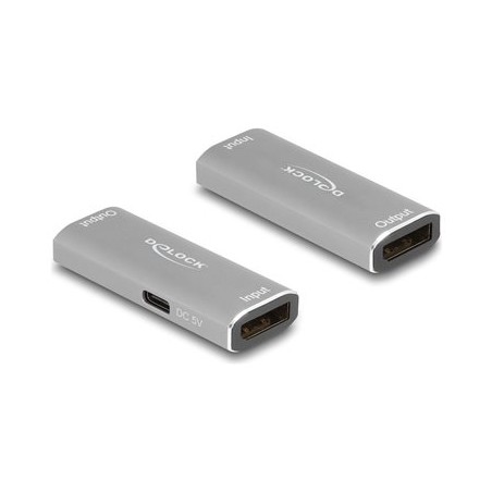 Delock - Opakovac - DisplayPort - DisplayPort 20 pinu / DisplayPort 20 pinu - až 20 m