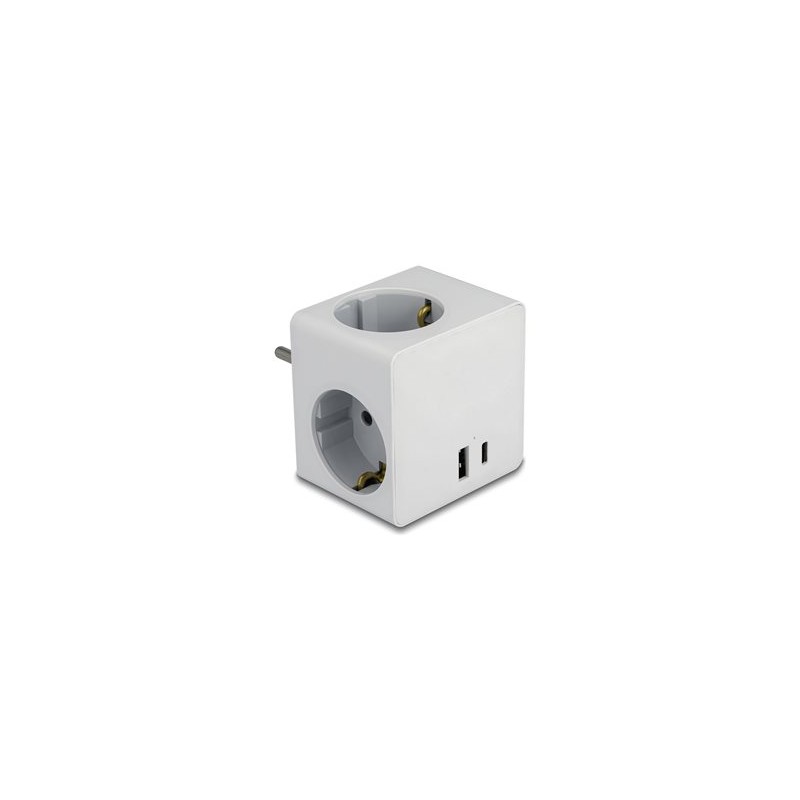 Delock - Socket splitter - s detskou pojistkou - AC 250 V - 3680 Watt - vstup: power CEE 7/7 - výstupní konektory: 3 (power CEE