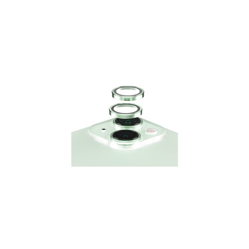 PanzerGlass Hoops - Chránic na objektiv pro mobilní telefon - zelená - pro Apple iPhone 15, 15 Plus