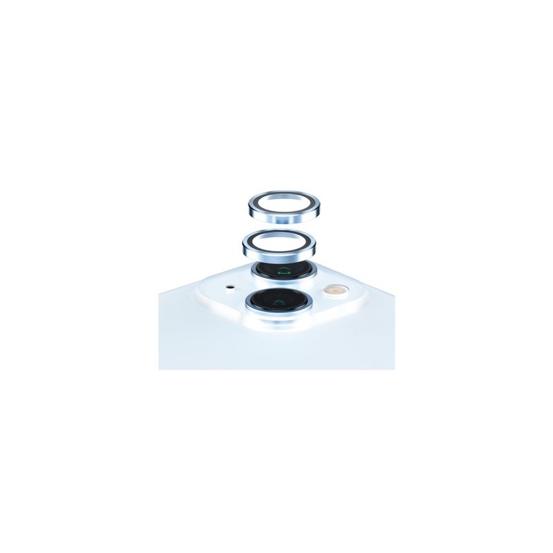 PanzerGlass Hoops - Chránic na objektiv pro mobilní telefon - modrá - pro Apple iPhone 15, 15 Plus