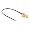 Delock - Kabel antény - RP-SMA (F) 90° PCB do MHF 4L (M) - 25 cm - 1.13 mm - koaxiál - cerná