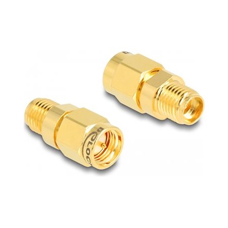 Delock - Adaptér antény - SMA se zdírkami (female) do SMA s piny (male) - koaxiál