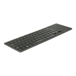 Delock Smart TV - Klávesnice - s touchpad - bezdrátový - 2.4 GHz - německá - černá - maloobchod