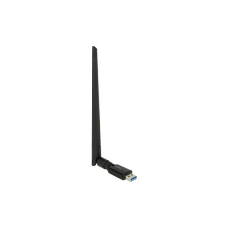 Delock USB 3.0 Dual Band WLAN ac/a/b/g/n Stick - Síťový adaptér - USB 3.0 - Wi-Fi 5 - černá 12535