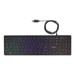 Delock - Klávesnice - podsvícení - USB - QWERTZ - německá - černá - maloobchod