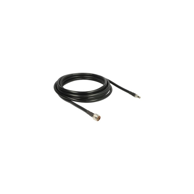 Delock CFD400 LLC400 low loss - Kabel antény - N konektor (Z) do RP-SMA (Z) - 5 m - koaxiál - černá