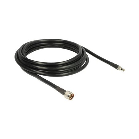 Delock CFD400 LLC400 low loss - Kabel antény - N konektor (Z) do RP-SMA (Z) - 5 m - koaxiál - černá
