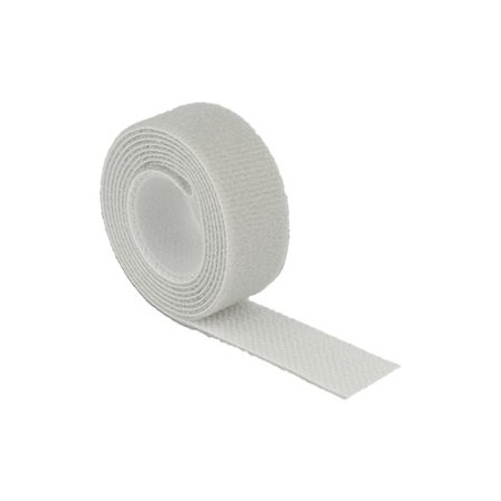 Delock Hook-and-loop fastener - Kabelová stahovací páska - 1 m - šedá